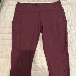 Lululemon Athletica Burgundy Leggings